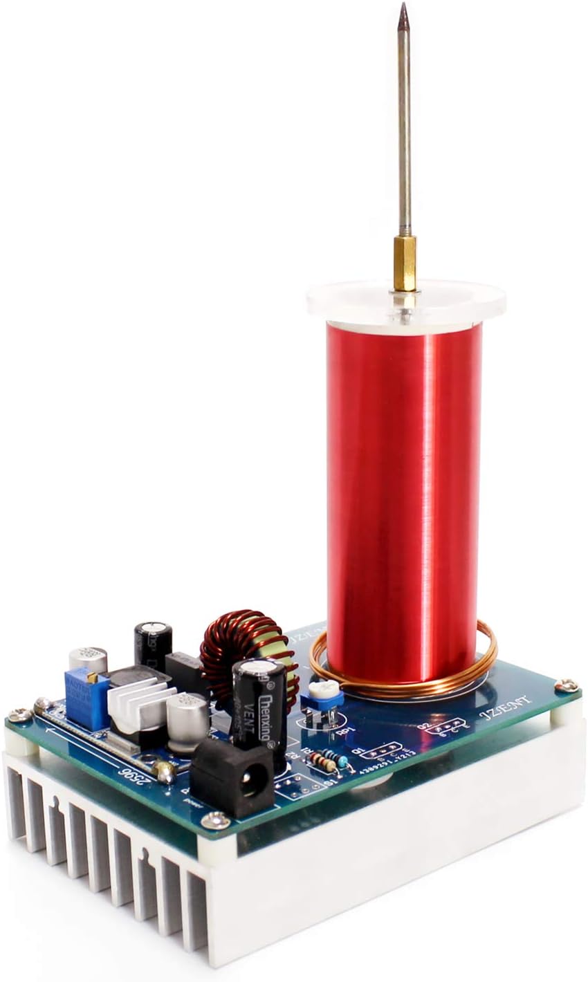 JZENT Tesla Coil Desktop Toy Arc Generator Wireless Transmission Teaching Demonstration Experiment Model JE-03