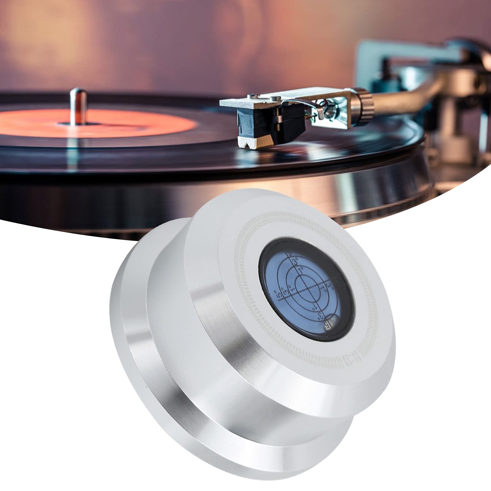 Acouto Stabilizzatore di Peso per Dischi 60Hz Morsetto per Stabilizzatore di Dischi per Giradischi per GiradischiRT632S Argento il Livello e lo di Peso per DischiStabilizzatore di DischiDisco