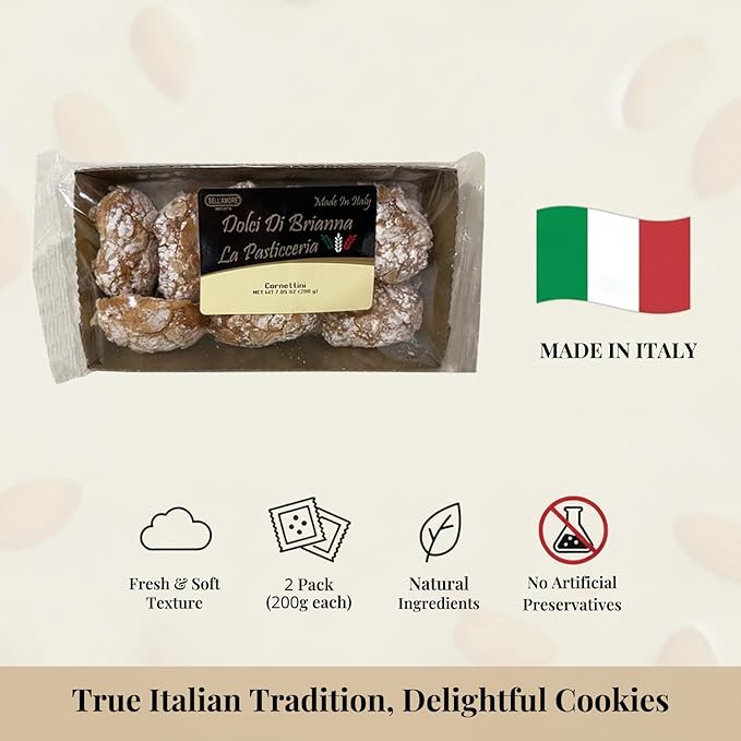 Dolci Di Brianna Cornettini Cookies - Galletas Italianas Rellenas de Crema - 2 Paquetes miniatura 5