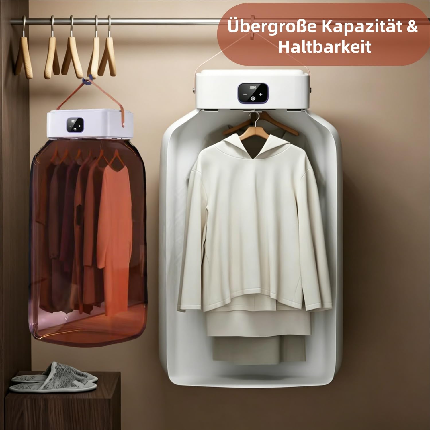 Hooha Asciugatrice piccola, capacità 10 kg, silenziosa, con timer, sterilizzazione UV, spegnimento automatico e telecomando, per viaggi, appartamenti, viaggi d'affari, hotel e dormitori