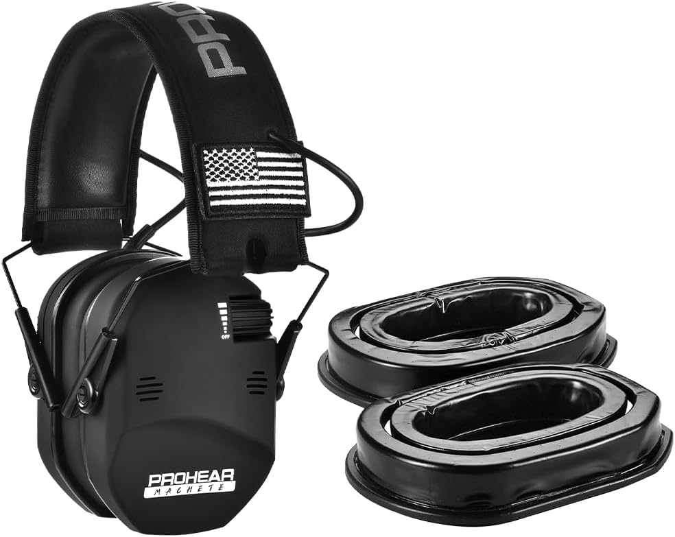 PROHEAR GEP03 Upgraded Gel Ear Pads 022 Electronic Ear Protection for Shooting & Hunting - 29dB SNR Noise Reduction, 5X Sound Amplification, 4 Omnidirectional Microphones,HD Speakers