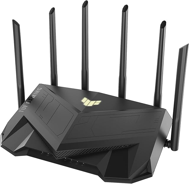 ASUS TUF Gaming AX5400 Dual Band WiFi 6 Router, WiFi 6 802.11ax, Mobile Game Mode,Mesh WiFi support, Gaming Port, Gear Accelerator, Adaptive QoS, Port Forwarding