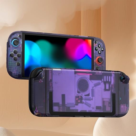Transparent Replacement Housing Shell for Nintendo Switch 2, Clear PC Full Set Case with Tools, Protective Faceplate and Back Cover, Transparent