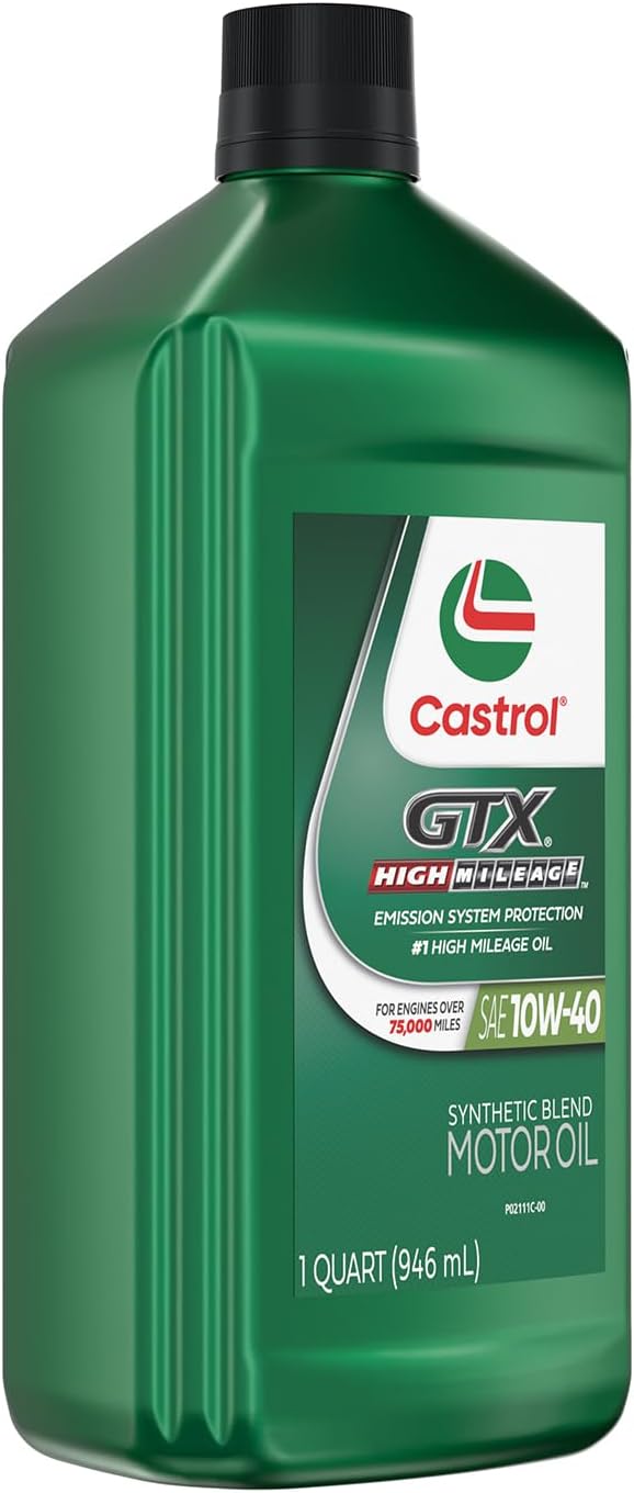 Castrol GTX High Mileage 10W-40 Synthetic Motor Oil, 1 Quart, Pack of 6 - Image 3
