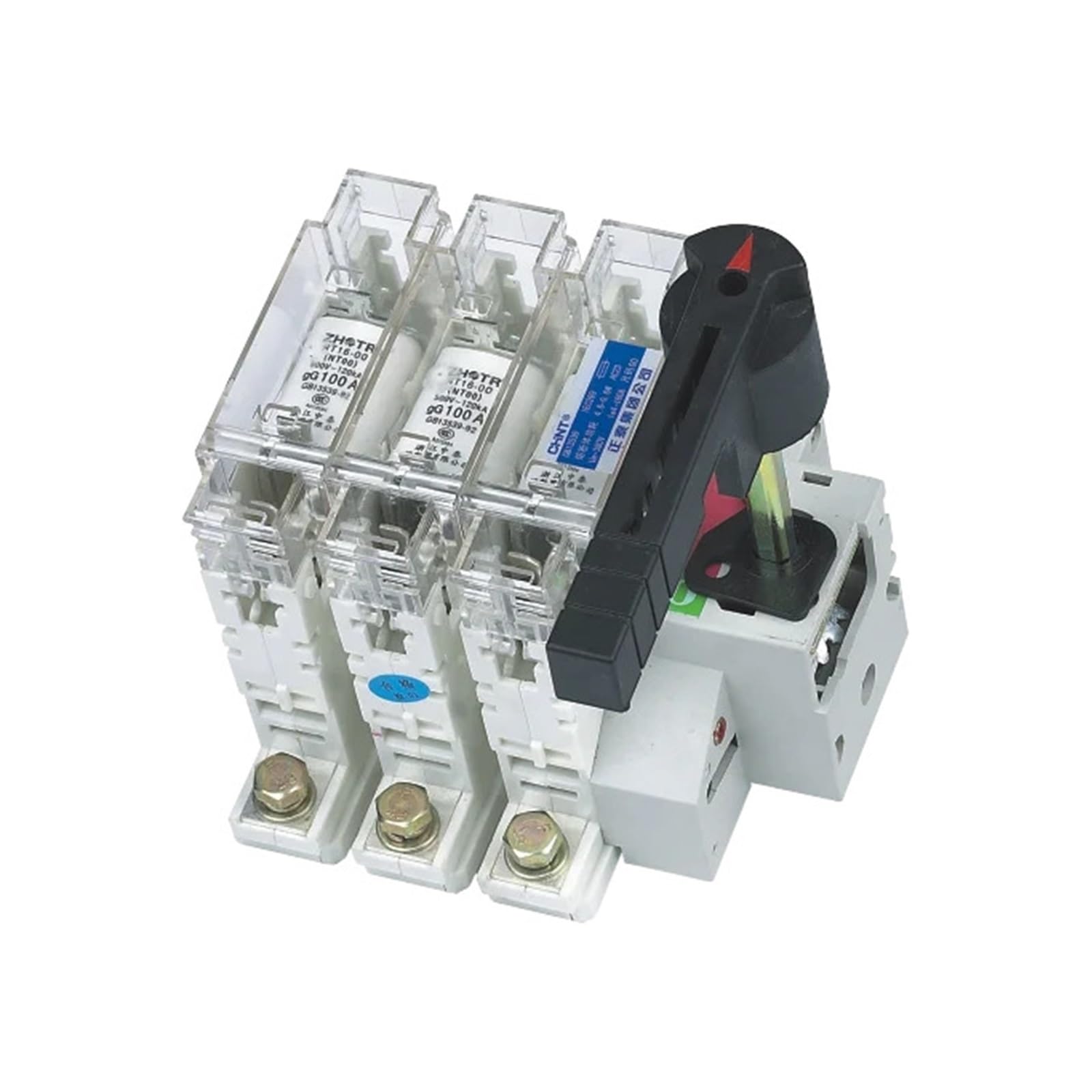 Interrupteur d'isolement triphasé 63A type fusible NHR40-3P tétrapolaire