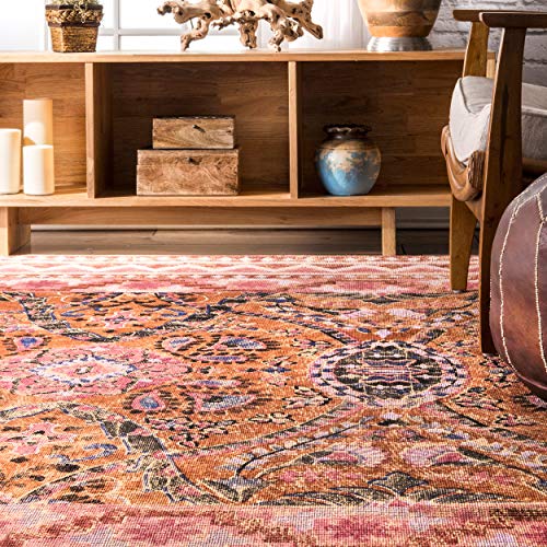 Nuloom Natura Arwa Crafts Suzani Area Rug, 6' X 9', Sunset #TOP2