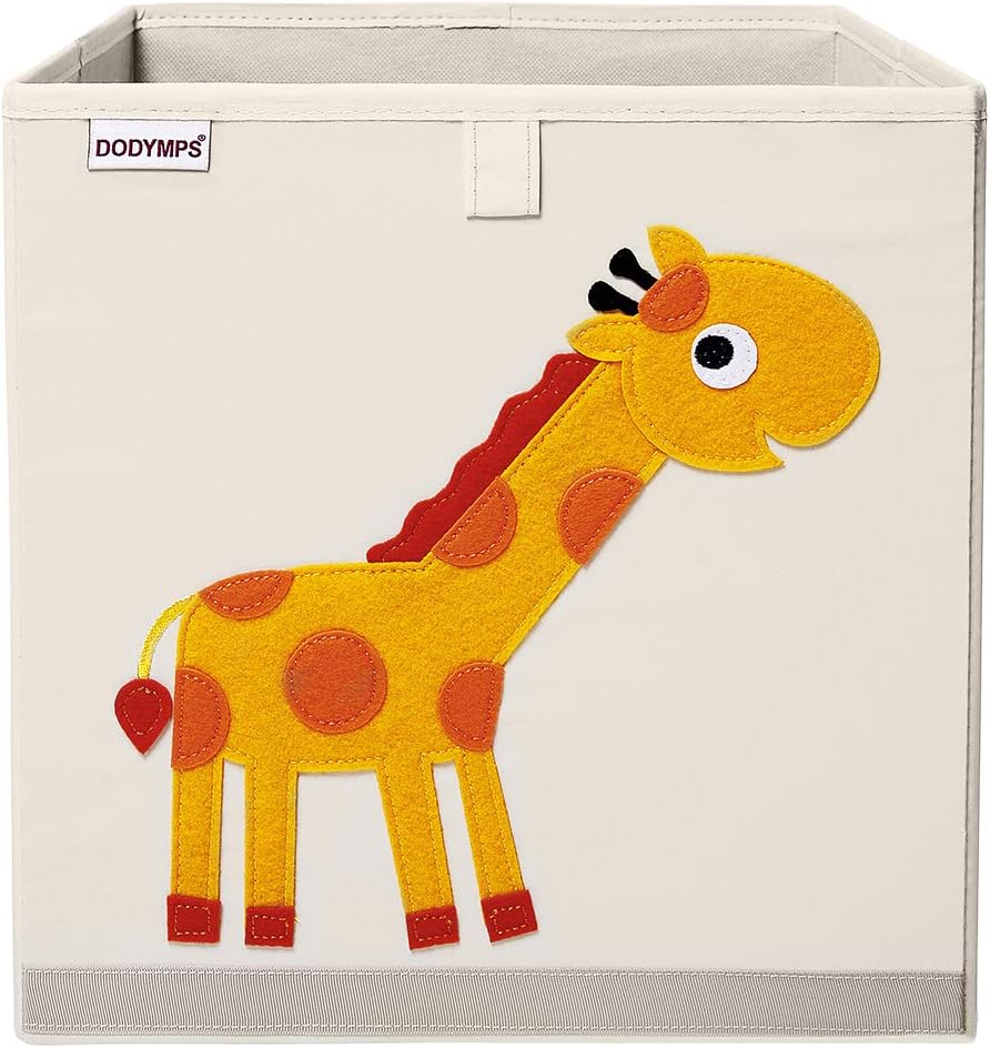 Foldable Animal Toy Storage Bins/Cube/Box/Chest/Organizer for Kids & Nursery, 13 inch (Giraffe)