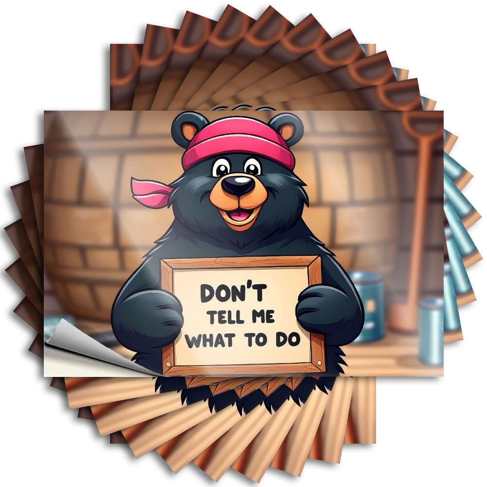 Funny Sticker Birthday Adults Tall Garage Don't Tell Me What to Do. - Scratch Resistant Stickers(8X12CM)