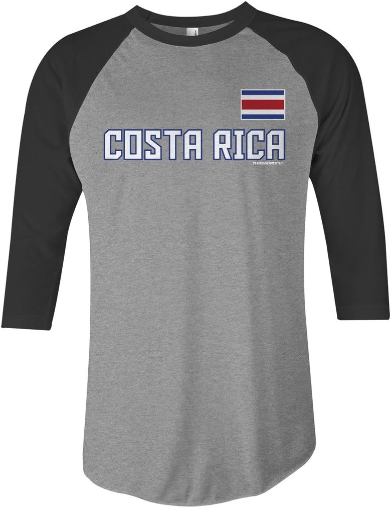 Threadrock Costa Rica National Pride Unisex Raglan T-Shirt