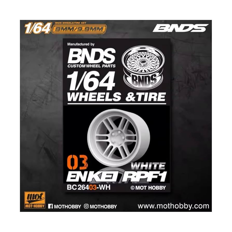 Amazon | BNDS 1/64 カスタム ホイール 1台分 ホワイト BC26400
