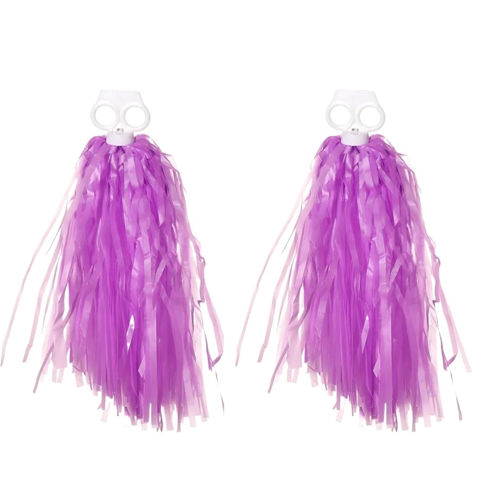 Aiqijohi Girls Color 18 Cheerleader Pom Poms 1Pair Rainbow Plastic Cheerleader Pompoms Cheer Refueling Props Cheerleading Pom Ppom