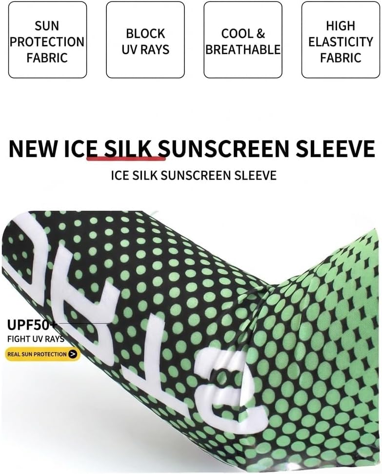 UPF50+ Ice Silk Sunscreen Arm Sleeves & Face Gaiter Set, Cooling UV Protection for Cycling Fishing Outdoor