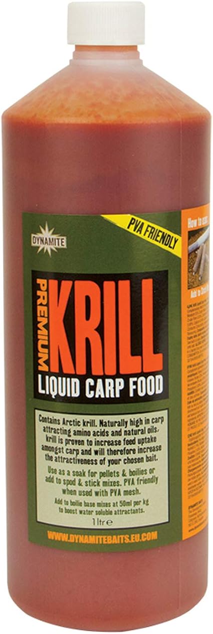 El Dinamita Baits Liquid CF Krill 1L es un cebo líquido premium para carpas de la marca Dynamite Baits. Resistente, duradero y fácil de usar.