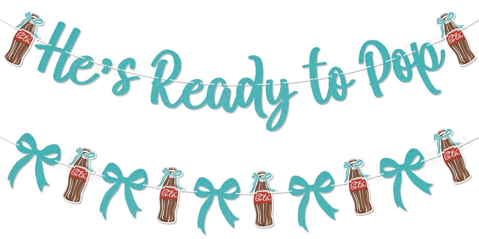 Bannière He's Ready to Pop : la solution pour une décoration de baby shower rapide et sans stress
