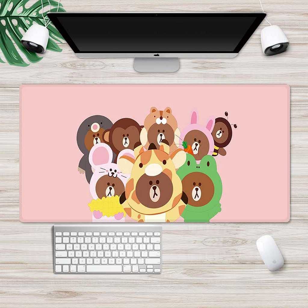 Gamer mouse pad XXL ours brun pour protéger votre bureau PC - 7