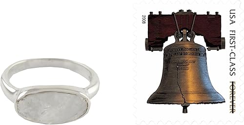 Vista 5 de NOVICA Anillo de cóctel artesanal hecho a mano con piedra lunar arcoíris de plata de ley, transparente, simple, indio, moderno, bisel de corona