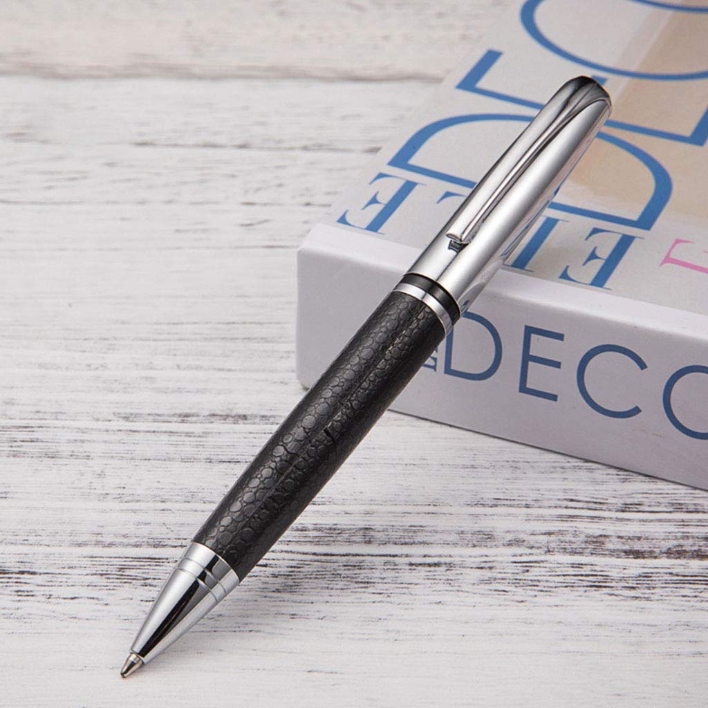 Ncbvixsw Business Kugelschreiber 0,5 Mm – Schwarze Tinte, Metall & Leder, Elegantes Schreibgerät Für Büro & Schule