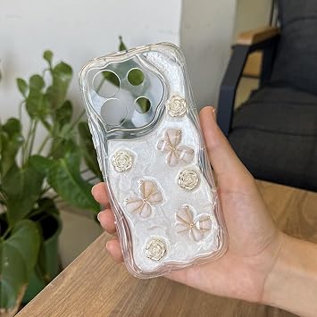 Zebana Xiaomi Poco M6 Pro ile Uyumlu Kılıf Zebana Floral Silikon Kılıf Gold