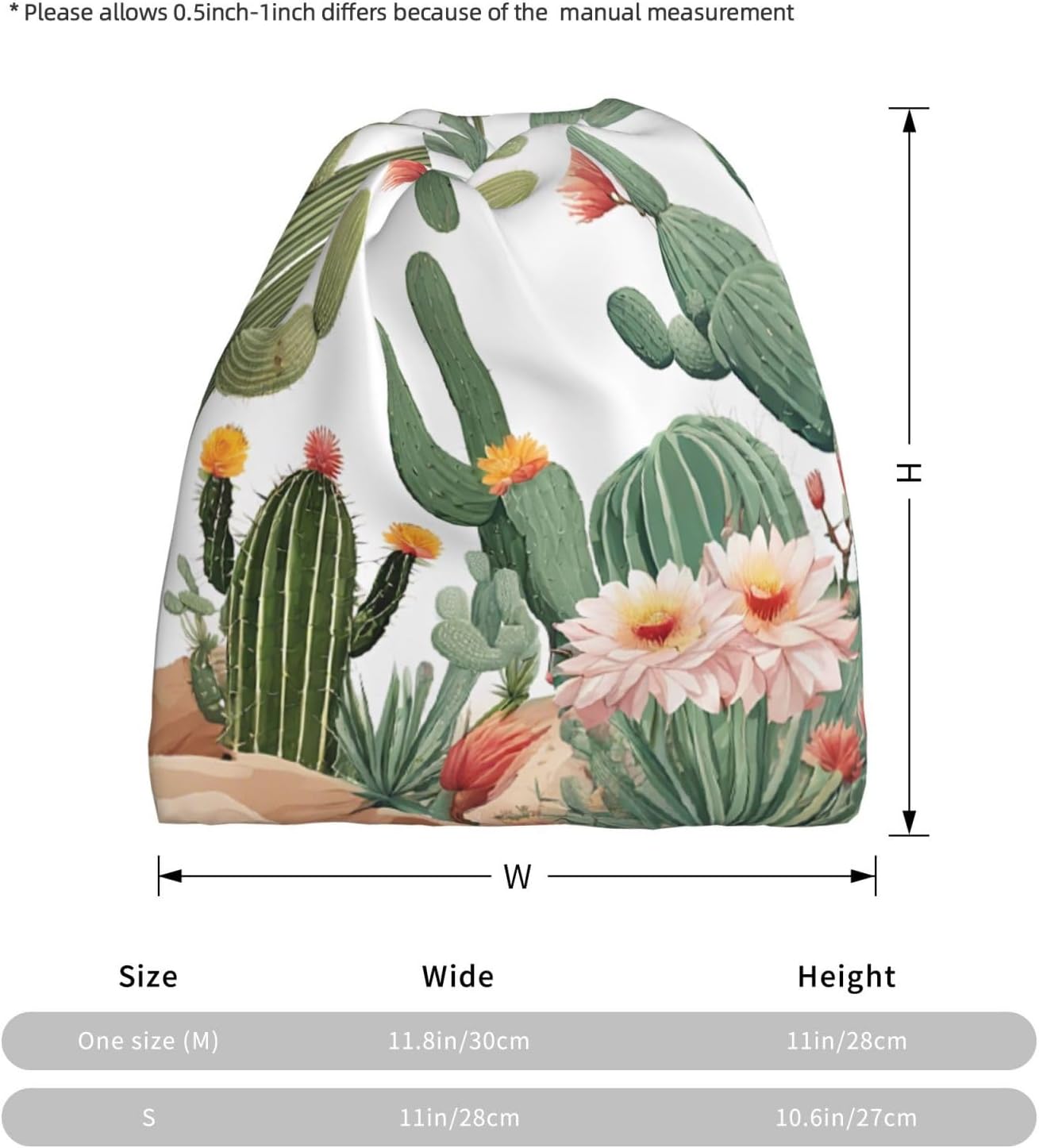 (Plant Flower) Multi-Functional Convertible Brimless Hat for Daily Outdoor Travel Use -