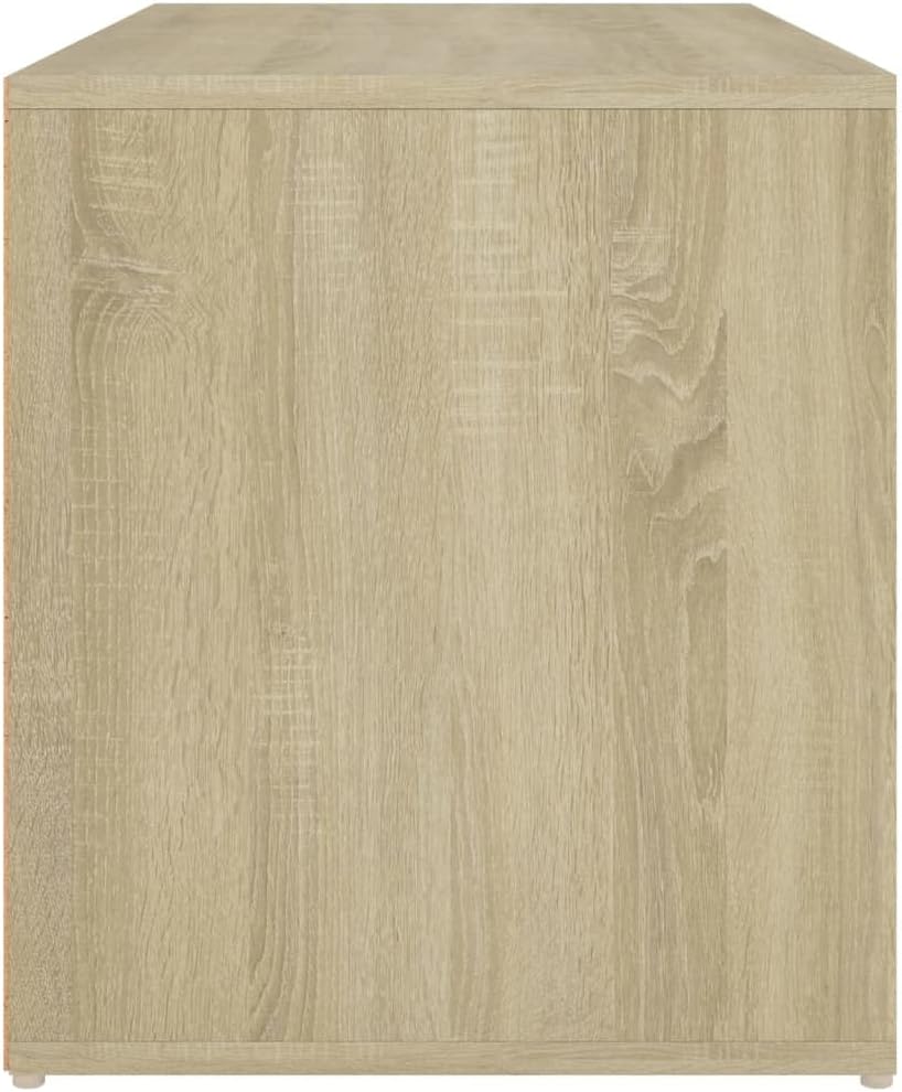 vidaXL Bench Sonoma Oak Engineered Wood 31.5x15.7x17.7 in Entryway Bench