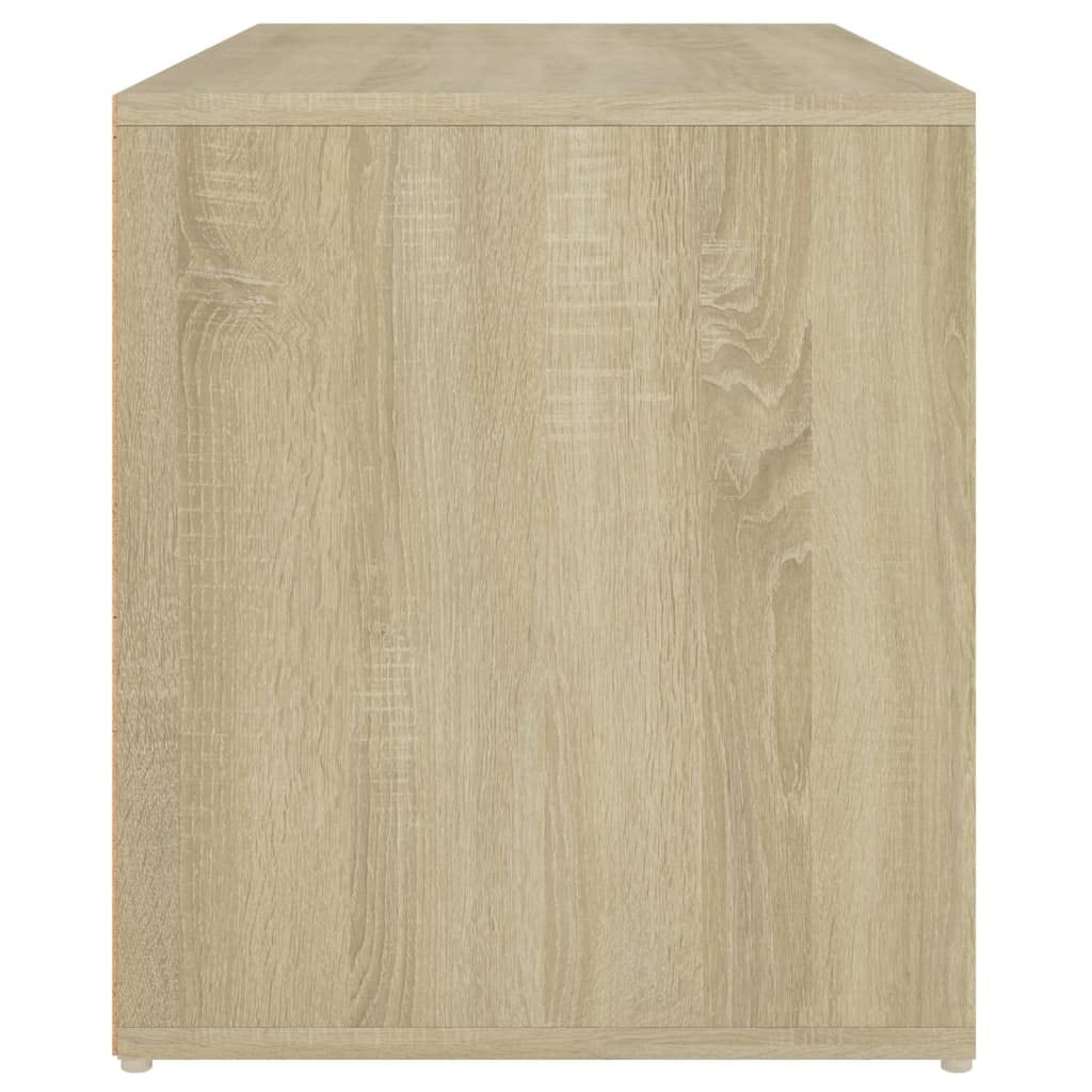vidaXL Banco de Pasillo Caja Puerta Entrada Recibidor Sala de Estar Salón Muebles Mobiliario Almacenamiento de Ingeniería Roble Sonoma 80x40x45 cm