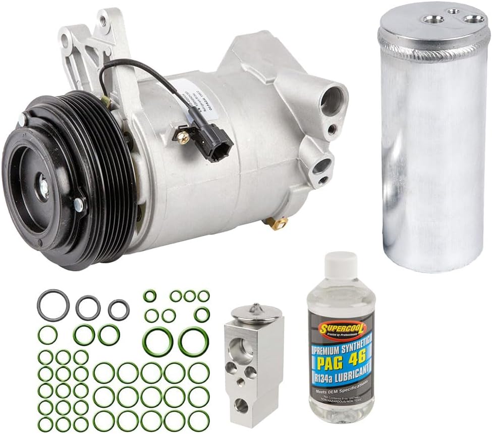 AC Compressor & A/C Kit For Nissan Quest 2004 2005 2006 2007 2008 2009 - Includes Drier, Expansion Valve, Oil & O-Rings - BuyAutoParts 60-81140RK NEW