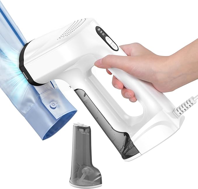 Sweepulire Vacuum Steamer for Clothes, Dual Water Tank 320ml (160ml x2), 3500Pa Suction Handheld Clothes Steamer, 3 Modes, LED Display, Steaming & Ironing 2 In 1Steamers for Clothes (110-120V)