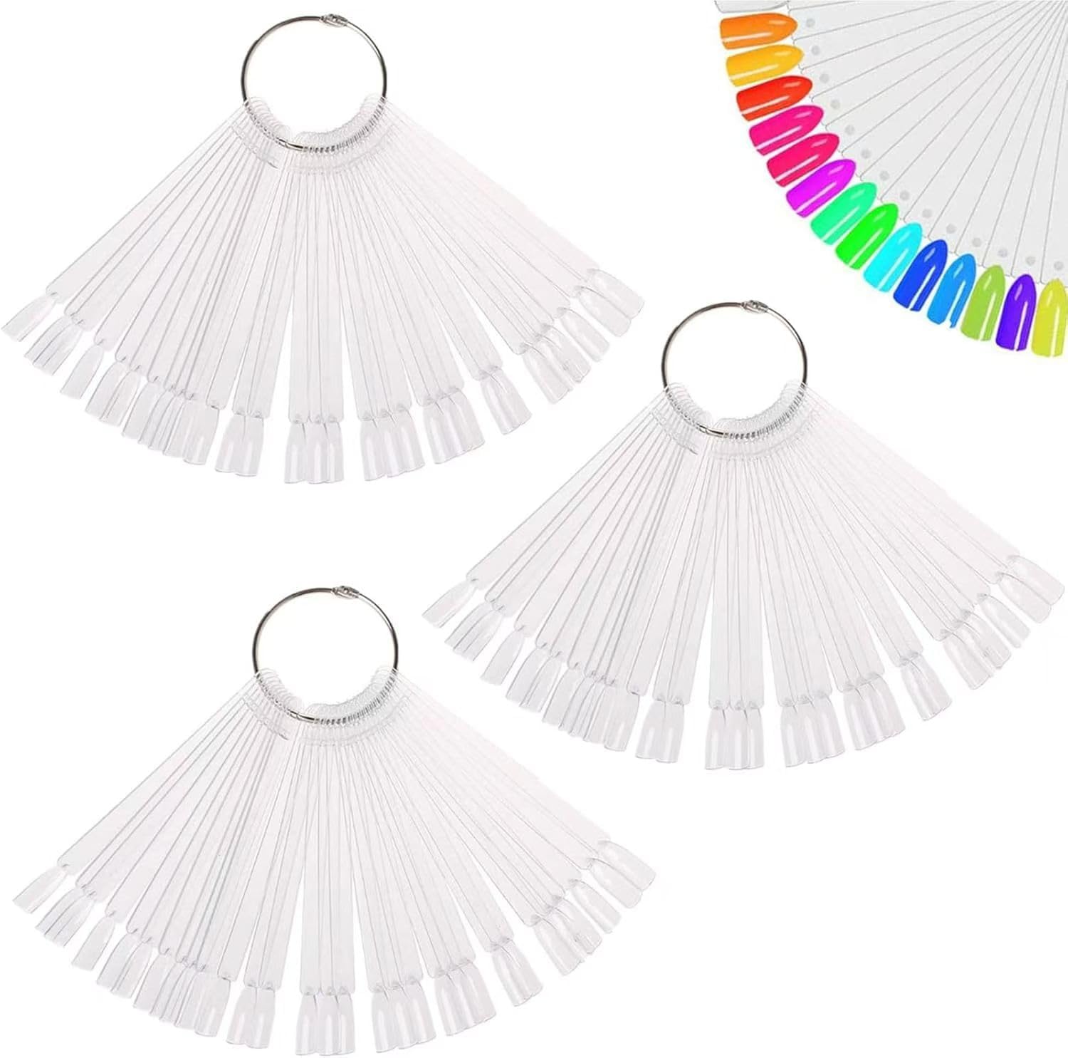 150 Pcs Nail Swatch Sticks, Fan-shaped Nail Display Sticks for nail swatches Nail Art, Gel Polish Practice, and Color Testing Perfect for Nail Technicians and DIY Enthusiasts