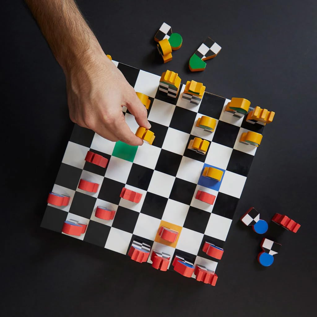 Balvi Gioco da Tavolo Scacchi Hey Chess Prodotto di Progettazione Legno