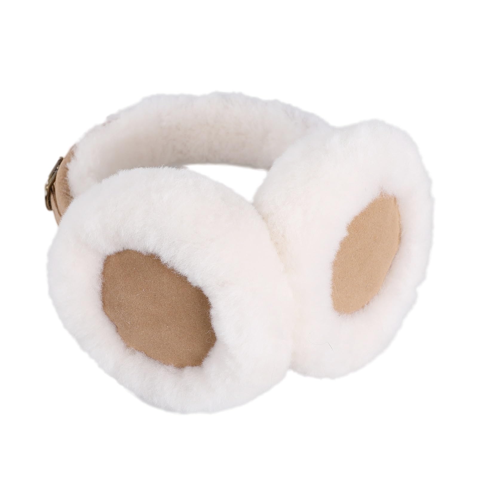 Orejeras unisex de lana de invierno para hombres y mujeres, lindas orejeras plegables esponjosas suaves y acogedoras para exteriores