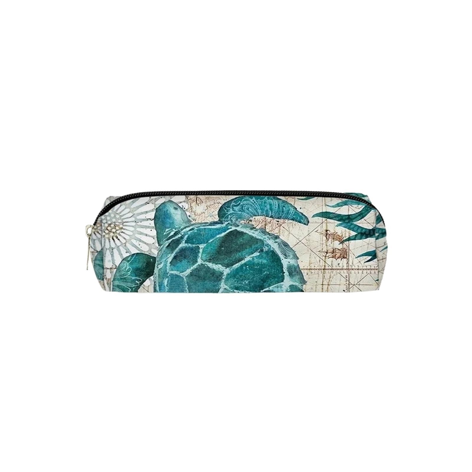 Astuccio for la scuola con tartaruga marina | Stampa singola, portatile, cartone animato 2D, regalo for bambini, leggero