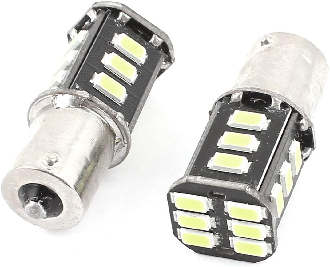 ZHuidjo BA15S 1156 5630 SMD 18 LED Car Turn Signal Light White 1159 1141 2 Pcs (SN: 843 d9c 666 383 ef1)