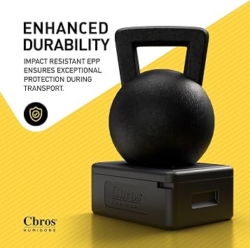 Cbros humidor 69% Two- Way Humidity Control Box Powered by Boveda, Moisture Absorber, Maintain Freshness and Consistent Temperature Size (Size 10)