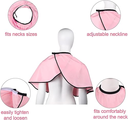 Miniatura 5 de 3 capas de maquillaje para clientes, baberos de maquillaje, delantales de barba, delantales de tinte para cabello, capas de champú, capas de