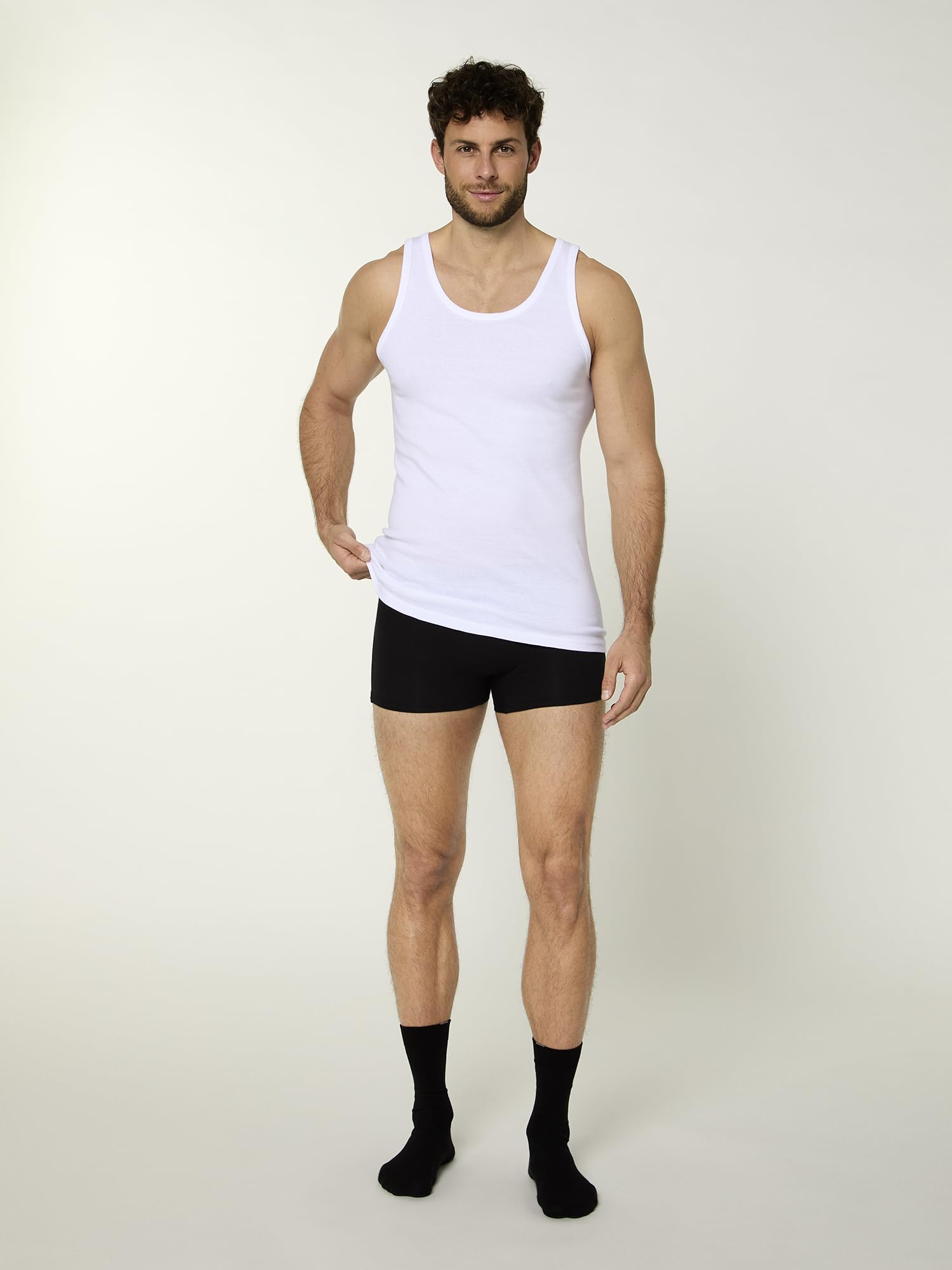 NUR DIE Herren Shirt Unterhemd T-Shirt Tanktop Unterwäsche Basic Alltag Mehrpack