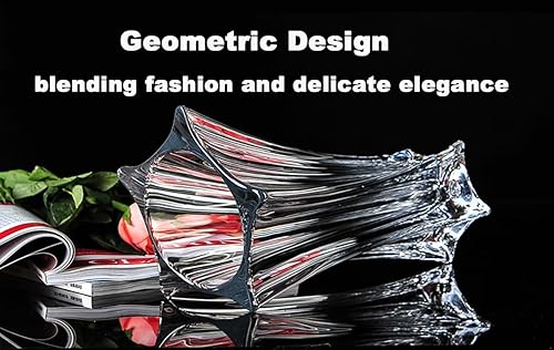 Miniatura 6 de Florero de cristal, jarrones modernos gruesos de 3.5 libras, jarrones de cristal de alta calidad para centros de mesa, revestimiento galvanizado, no