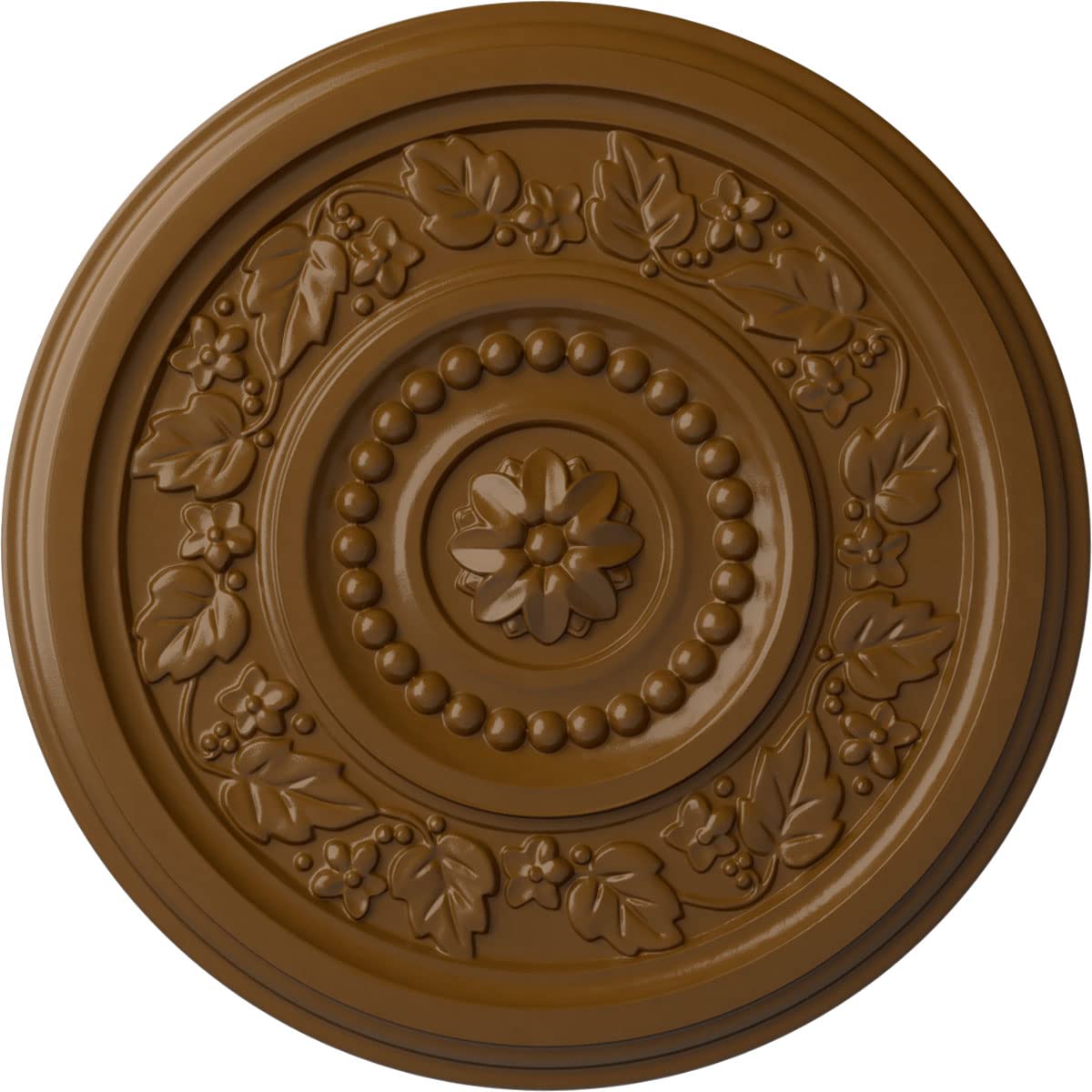 Médaillon de plafond patiné pour sublimer le lustre de votre salon classique