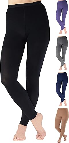 Miniatura 23 de Mallas de compresión sin pies para mujer, circulación de 20-30 mmHg, leggings de compresión opacos para linfedema, artritis, embolia, hinchazón