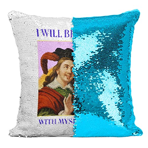 Coussin sequin turquoise pour rompre la monotonie d'une déco fade
