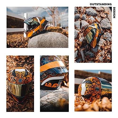 Hax Obsidian Full Face Dual Visor Adult Motorcycle Helmet For Motorbike Street Bike With Pinlock Ready Dot Approved Huichiol S #TOP3