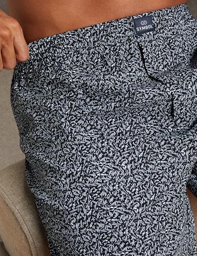 Image of Amazon Brand - Symbol Men's Cotton Printed Boxer Shorts (Combo Pack of 2) Casual | Underwear | Half Pants | Short Pant - Regular Fit with Back Pocket