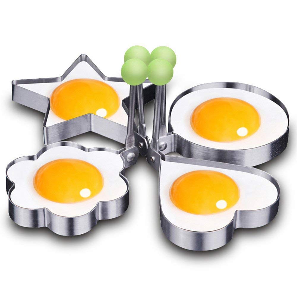 Viya Products® 4pcs/lot Stainless Steel Omelette Mould Device Love Surprise Eggs Ring Model Set Heart Shape Egg Mold Styling Tools ferramentas (B0CDDJ81T5) Amazon Price History, Amazon Price Tracker