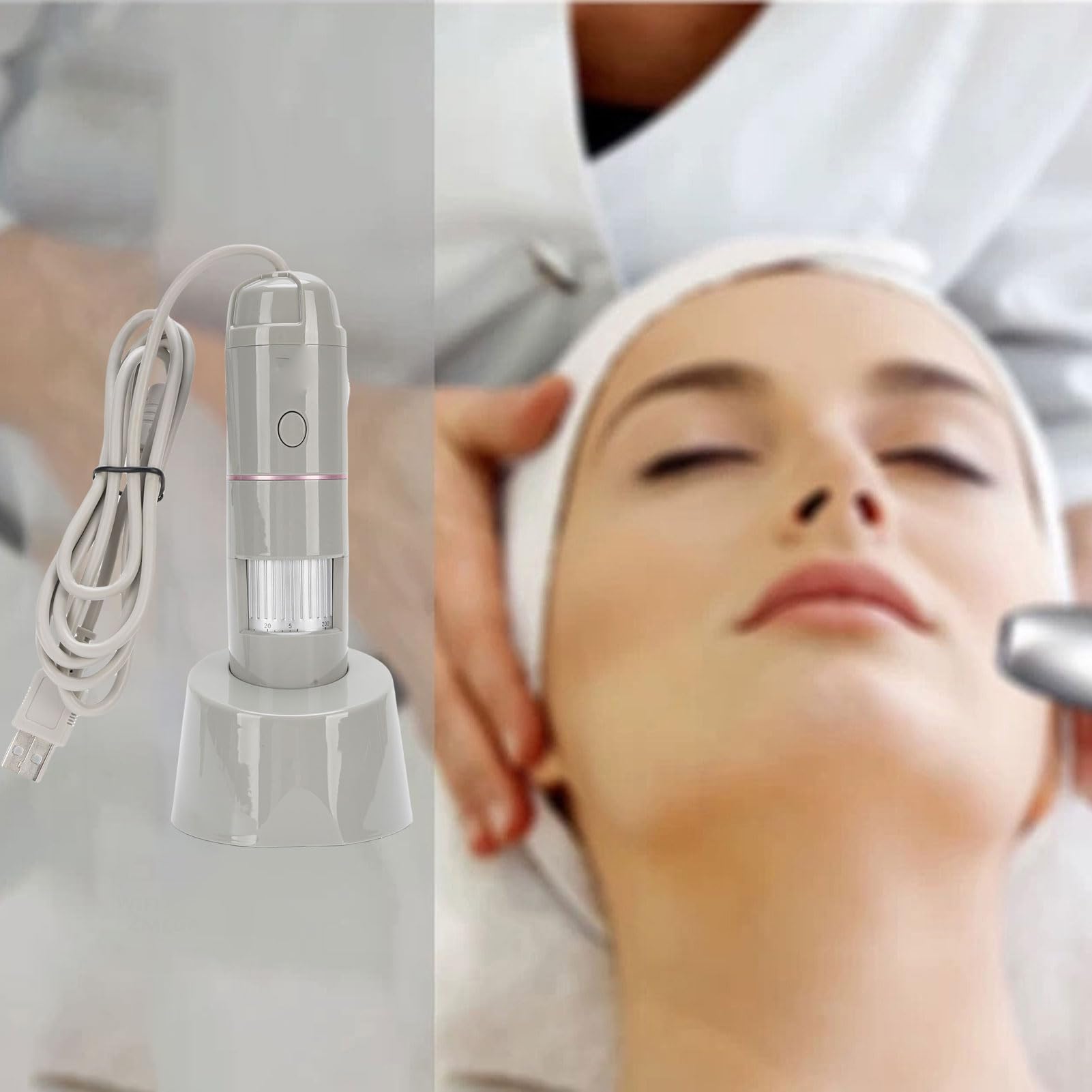 Machine D'analyseur de Test de Détection du Cuir Chevelu Follicule avec une Caméra 2MP 8 Lumières LED pour L'analyse de la Peau Professionnelle Utiliser les Soins Capillaires
