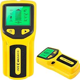 Detector de Pinos 5 em 1 Scanner de Parede Detector de Metais Ls Mix Utilidades - Localizador de Vigas, Madeira, Fios Energizados, Canos de Água e Tubos PVC com Tela Digital LCD (Bateria 9V Inclusa)