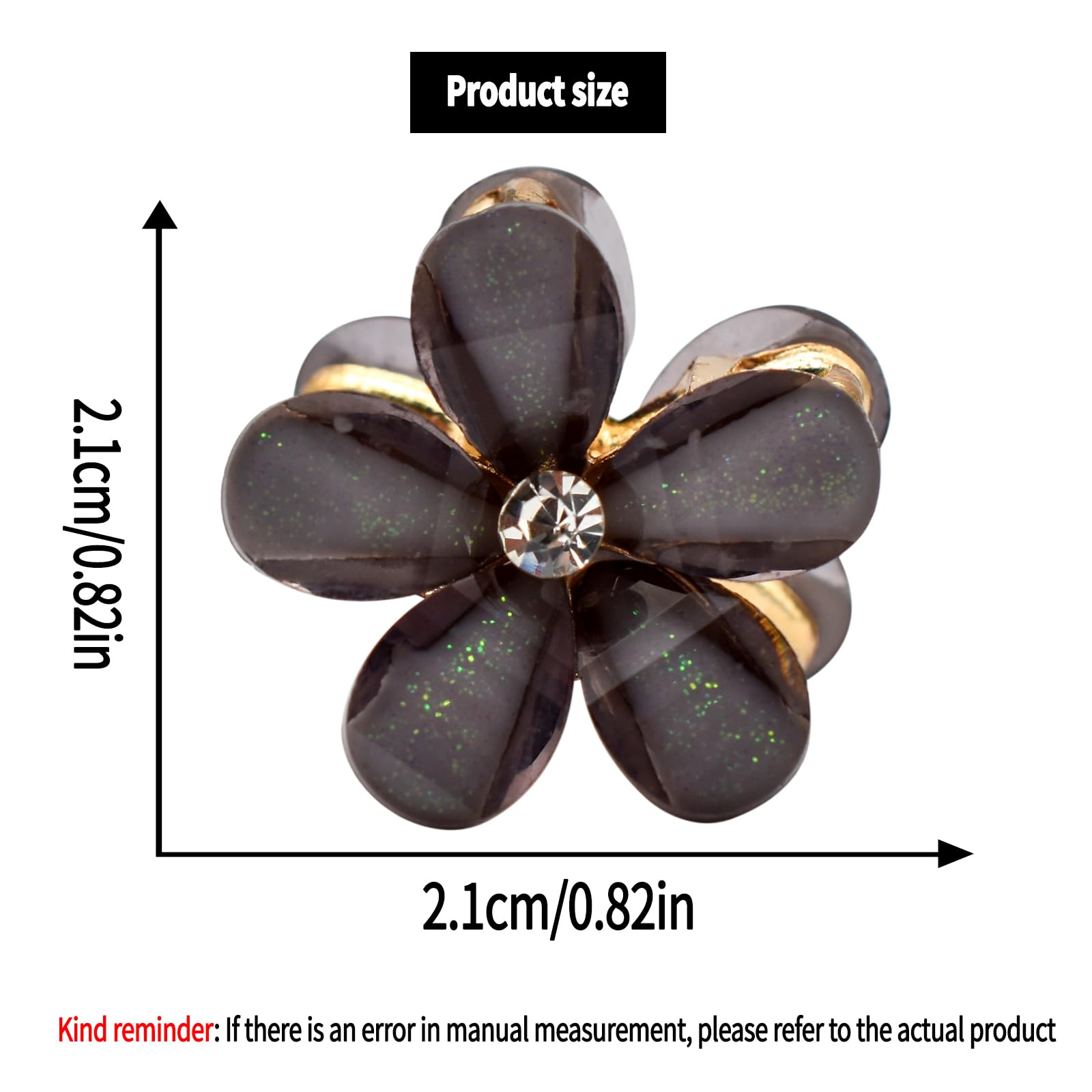 PAITOK Mini Hair Clips, Flower Hair Clips, Flower Clips, Non-Slip Hair Clips for Girls Women for Photos Daily Party - Image 2