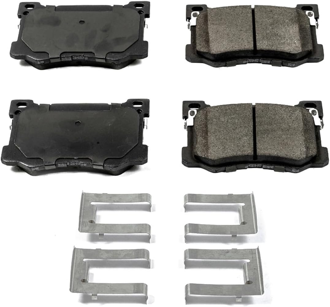 PowerStop Front Brake Pads For Genesis G80 2017-20 |Hyundai Genesis 2015-16 |Kia K900 2015-17 - Z17 Ceramic Brake Pads With Installation Hardware, 17-1799