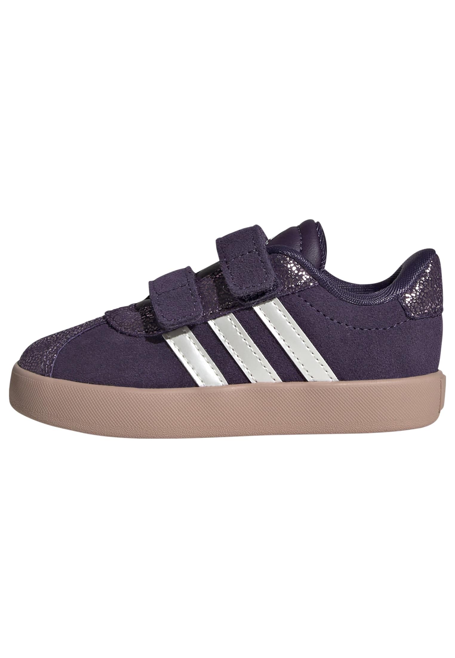 adidas Boys Vl Court 3.0 Slip On Sneakers Shoes Casual - Pink, White