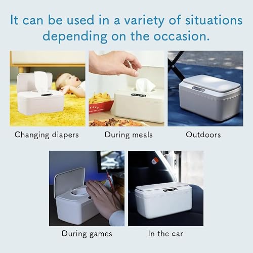 Miniatura 6 de ROUNDS Dispensador automático de toallitas para bebés, dispensador de toallitas húmedas para pañales, dispensador de toallitas húmedas