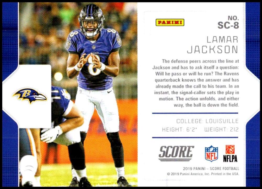 Amazon.com: 2019 Score Signal Callers #8 Lamar Jackson Baltimore