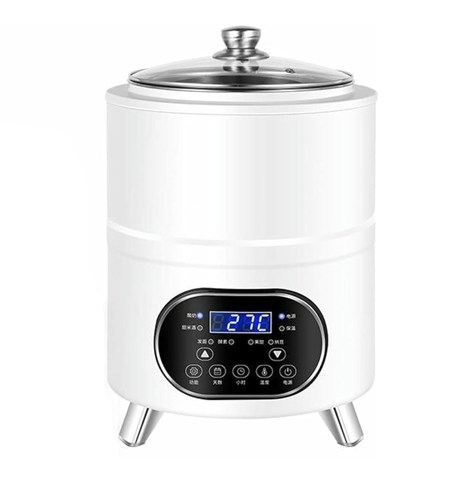 Yogurt Maker, macchina elettrica per fermentazione da 12 l, con controllo del tempo e della temperatura, per yogurt fatto in casa, aceto di frutta e vino di riso